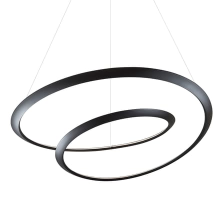 Pendelleuchte Kepler Uplight LED metall schwarz / Ø 110 cm - Nemo