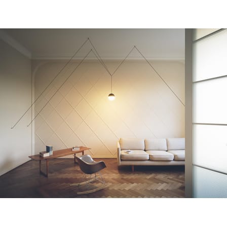 Pendelleuchte String Light Sphere metall schwarz LED / 12 m langes Kabel als Deko-Element - Flos