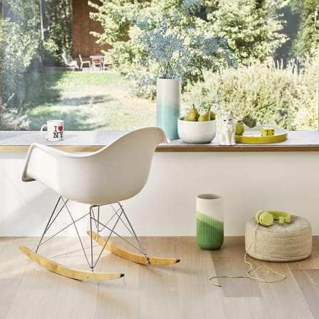Rocking chair RE RAR - Eames Plastic Armchair plastique bleu / (1950) - Recyclé - Vitra