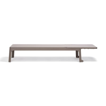 Schrägstellbarer, stapelbarer Liegestuhl Plano corian beige - NARDI