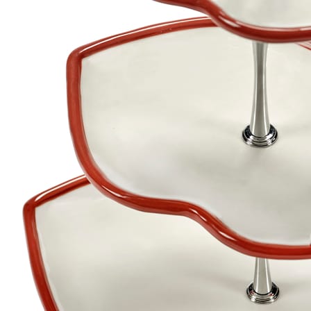 Serviteur Les Objets Mouleversants céramique rouge / 3 plateaux - Serax