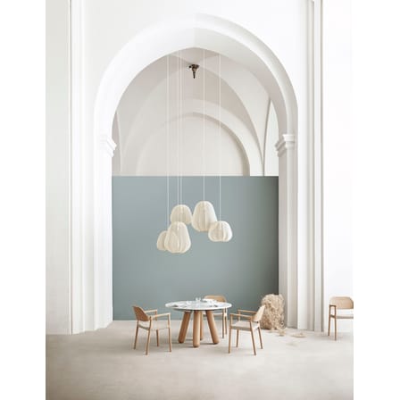 Suspension Balloon Small tissu gris / Résille translucide - Ø 47 x H 40 cm - Bolia