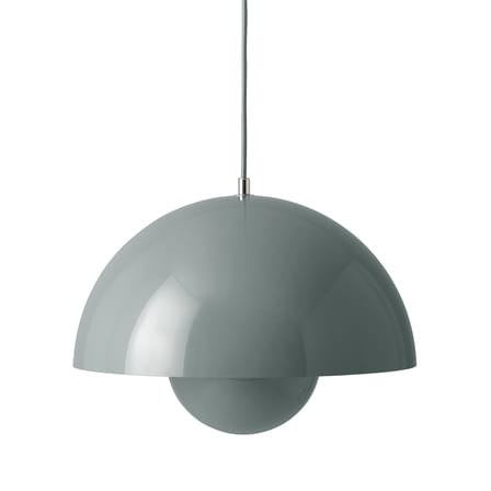Suspension FlowerPot VP7 métal bleu gris / Ø 37 cm - By Verner Panton, 1969 - &tradition