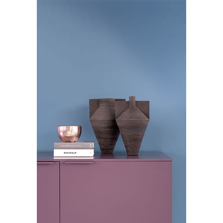 Vase Jana céramique noir / Ø 22,6 x H 34,7 cm - brut - Cappellini
