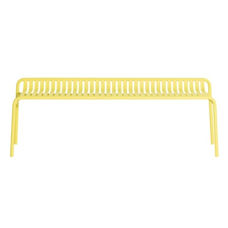 Banc Week-End métal jaune / Aluminium - L 156 cm - Petite Friture