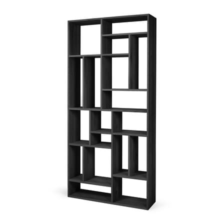 Bibliothèque M Large bois noir / Chêne massif - L 104 x H 219 cm - Ethnicraft