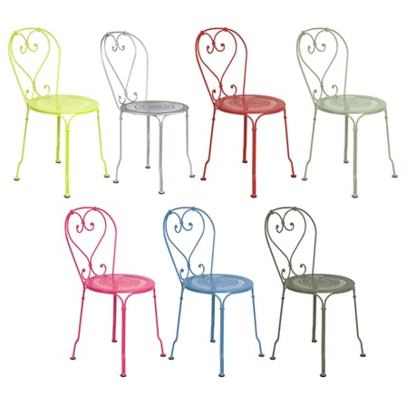 Chaise empilable 1900 métal vert - Fermob