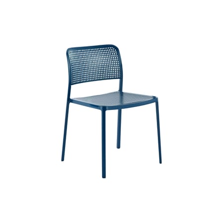 Chaise empilable Audrey plastique bleu - Kartell