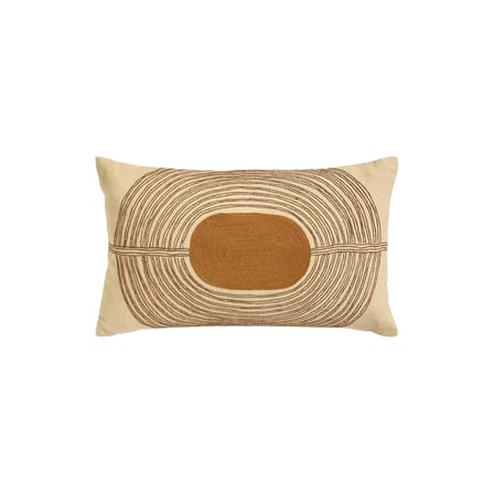 Mirage Cushion textile brown / 50 x 30 cm - Hand-embroidered - Maison Sarah Lavoine