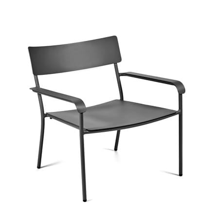 Fauteuil bas August métal noir / Aluminium - Serax