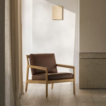 Gepolsterter Sessel Jack Indoor leder holz braun - Ethnicraft