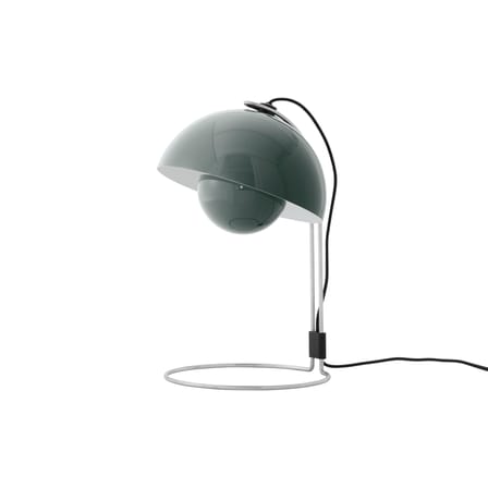 Lampe de table Flowerpot VP4 métal bleu pierre / H 36 cm - By Verner Panton, 1968 - &tradition