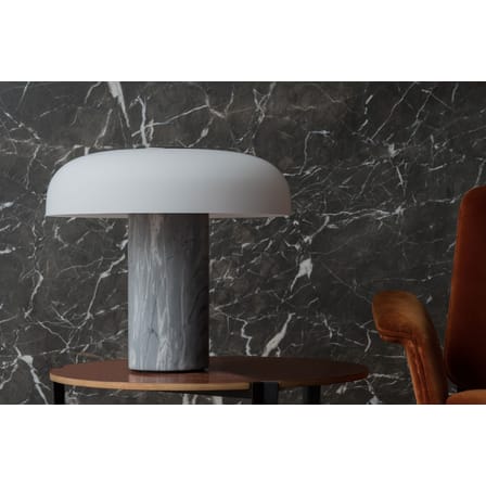 Lampe de table Tropico Media LED verre marbre blanc gris / H 32 cm / marbre - Fontana Arte