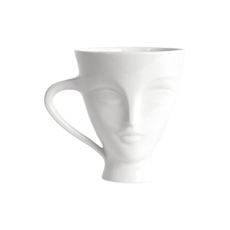 Mug Giuliette céramique blanc / Décor en relief - Jonathan Adler