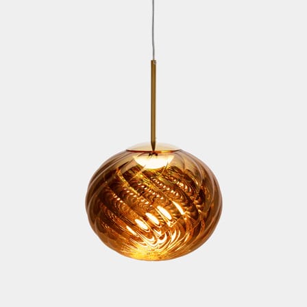 Pendelleuchte Whirl Medium plastikmaterial gold / LED - Ø 30 cm - Tom Dixon