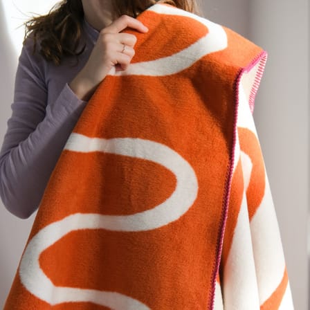 Plaid Swirl orange / 150 x 200 cm - NOO.MA