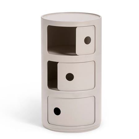 Portaoggetti Componibili Bio materiale plastico beige / 3 cassetti - Materiale naturale & biodegradabile - Kartell