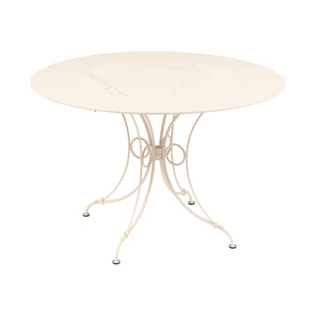 1900 Round table metal beige / Ø 117 cm - Parasol hole / 8 people - Fermob