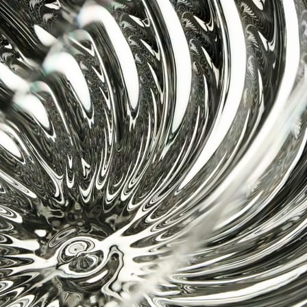Sospensione Whirl Large materiale plastico argento / LED - Ø 45 cm - Tom Dixon