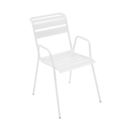 Monceau Stackable bridge armchair metal white Metal - Fermob