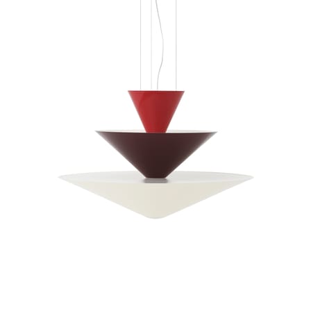 Suspension Gio LN14 métal rouge / LED - Ø 60 x H 39 cm - &tradition