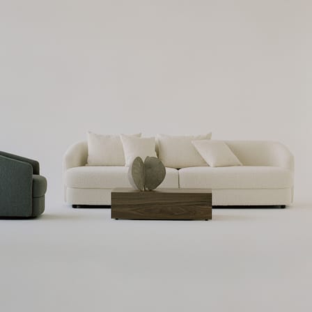Table basse Mass High bois marron / 103 x 60 x H 27 cm - NEW WORKS