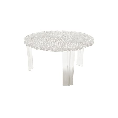 Table basse T-Table Basso plastique transparent / Ø 50 x H 28 cm - Kartell