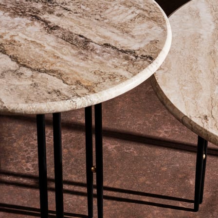 Table d'appoint IOI marbre beige / Ø 50 x H 50 cm - Gubi