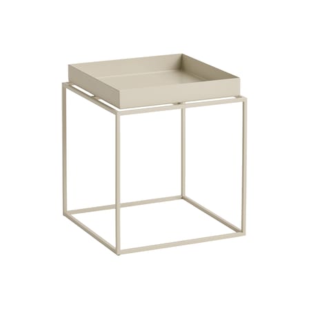 Table d'appoint Tray Small Low métal beige / 30 x 30 x H 34 cm - Hay