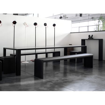 Table rectangulaire Big Irony métal noir / Maurizio Peregalli, 2000 - 238 x 100 cm - Zeus