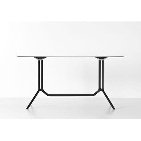 Table pliante Poule double blanc / 120 x 60 cm - HPL - Kristalia