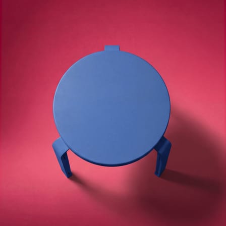 Tabouret empilable Lou Chroma bois bleu / Bois éco-certifié - TIPTOE