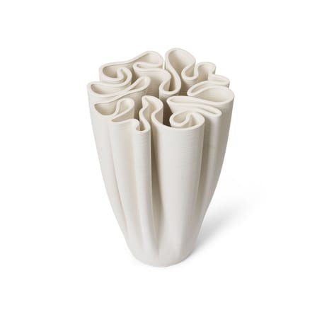 Dedali Large Vase ceramic white / Ø 17 x H 25 cm - Ferm Living