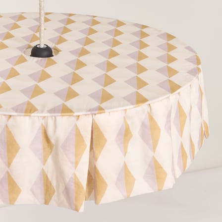 Abat-jour Vibes tissu jaune / Ø 50 x H 12 cm - Voile de coton - NOBODINOZ