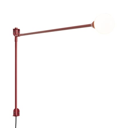 Applique avec prise Potence pivotante Mini métal rouge / Charlotte Perriand, 1938 - L 100 cm - Nemo