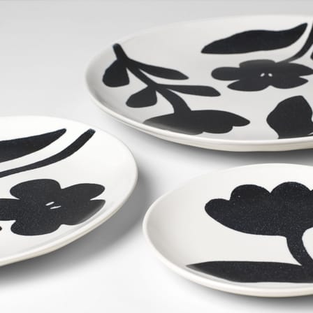 Assiette à dessert Flora céramique noir / Ø 20 cm - BROSTE COPENHAGEN
