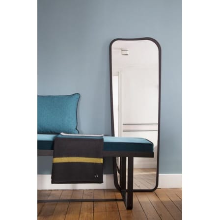 Banc rembourré Gaspard tissu bleu / Velours - L 140 cm - Maison Sarah Lavoine