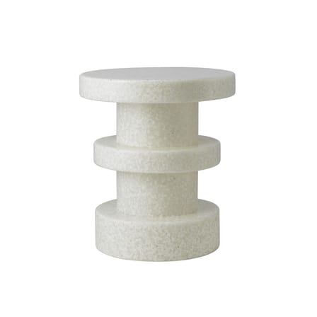 Hocker Bit Stack plastikmaterial weiß / Beistelltisch - 100% Recycling-Kunststoff / Ø 36 cm - Normann Copenhagen