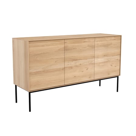 Buffet Whitebird noir bois naturel / Chêne massif - L 150 cm / 3 portes - Ethnicraft