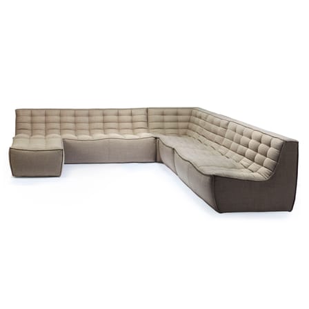 Canapé droit N701 tissu beige / 3 places - L 210 cm - Ethnicraft