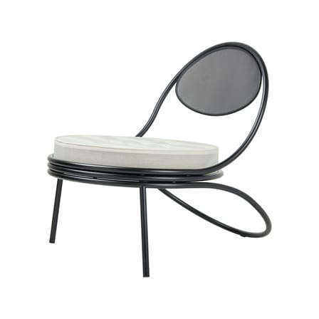 Fauteuil rembourré Copacabana métal noir / Mathieu Matégot, 1955 - Gubi
