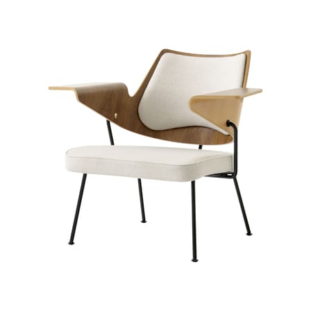Fauteuil rembourré RFH RD8 bois naturel / Robin Day, 1951 - &tradition