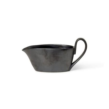 Milchtopf Flow keramik schwarz / H 10 cm - 30 cl - Ferm Living
