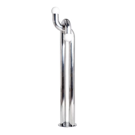 Lampada a stelo Modulation grigio argento metallo / H 185 cm - Alluminio - Axel Chay
