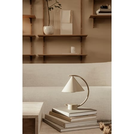 Lampada senza fili ricaricabile Meridian LED metallo beige / Metallo - H 26 cm - Ferm Living