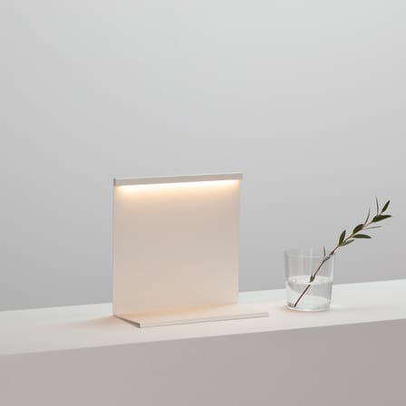 Lampe de table LBM LED métal blanc / L 22,5 x H 22 cm - Hay