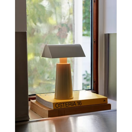 Lampe sans fil rechargeable Caret MF1 métal gris / H 22 cm - &tradition