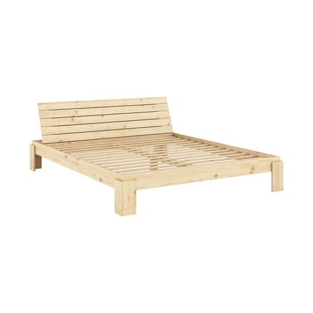 Lit double Layers Headboard / Pour matelas 180 x 200 cm - Avec tête de lit & rangements - KARUP