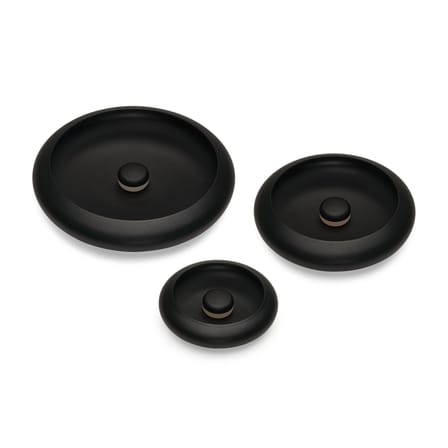 Oloha Trio Outdoor wall light metal black / Wireless lamp - Set of 3 - Fatboy