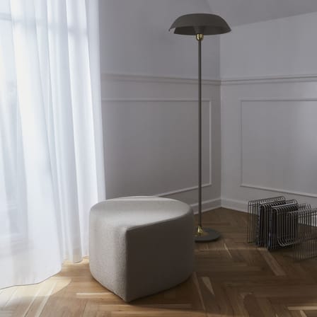 Pouf Stilla tissu beige / Polyester recyclé - AYTM